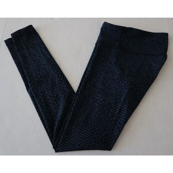 Lululemon T30416 Women's Sz 6/S Blue/Black Wunder Under Full On Leggings - Picture 8 of 9